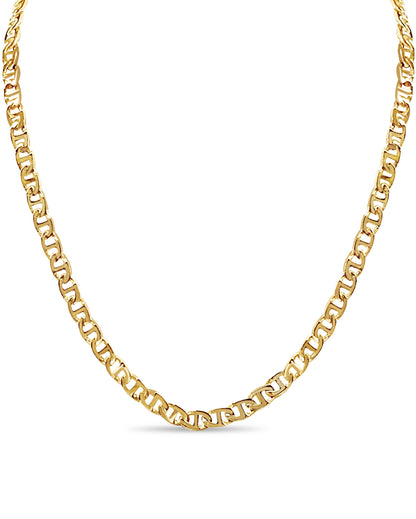 Mariner Solid Gold Handmade Necklace , 7mm, 16-30 Inch