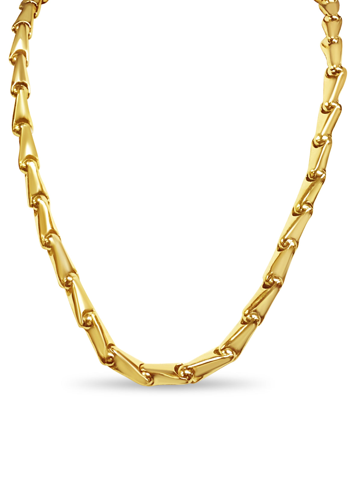 Cylinder Tube Solid Gold Handmade Necklace , 7mm, 16-30 Inch