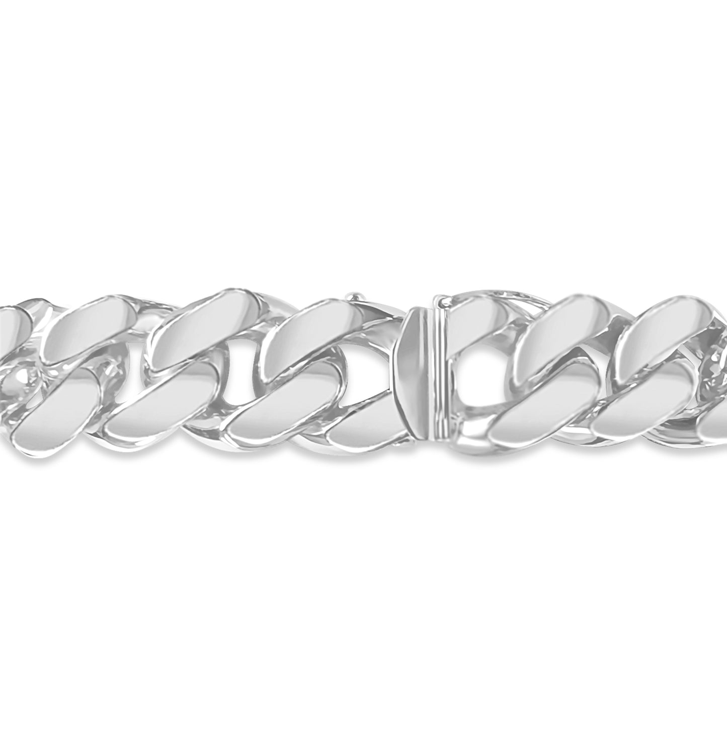 ID Curb Solid Gold Handmade Bracelet , 15mm, 6.5-10 Inch
