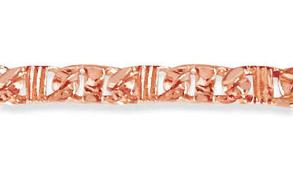 Anchor Mariner Solid Gold Handmade Bracelet , 6mm, 6.5-10 Inch