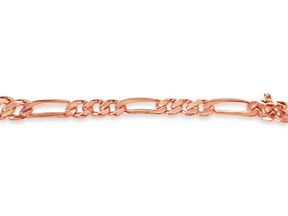 Figaro Solid Gold Handmade Necklace , 5mm, 16-30 Inch