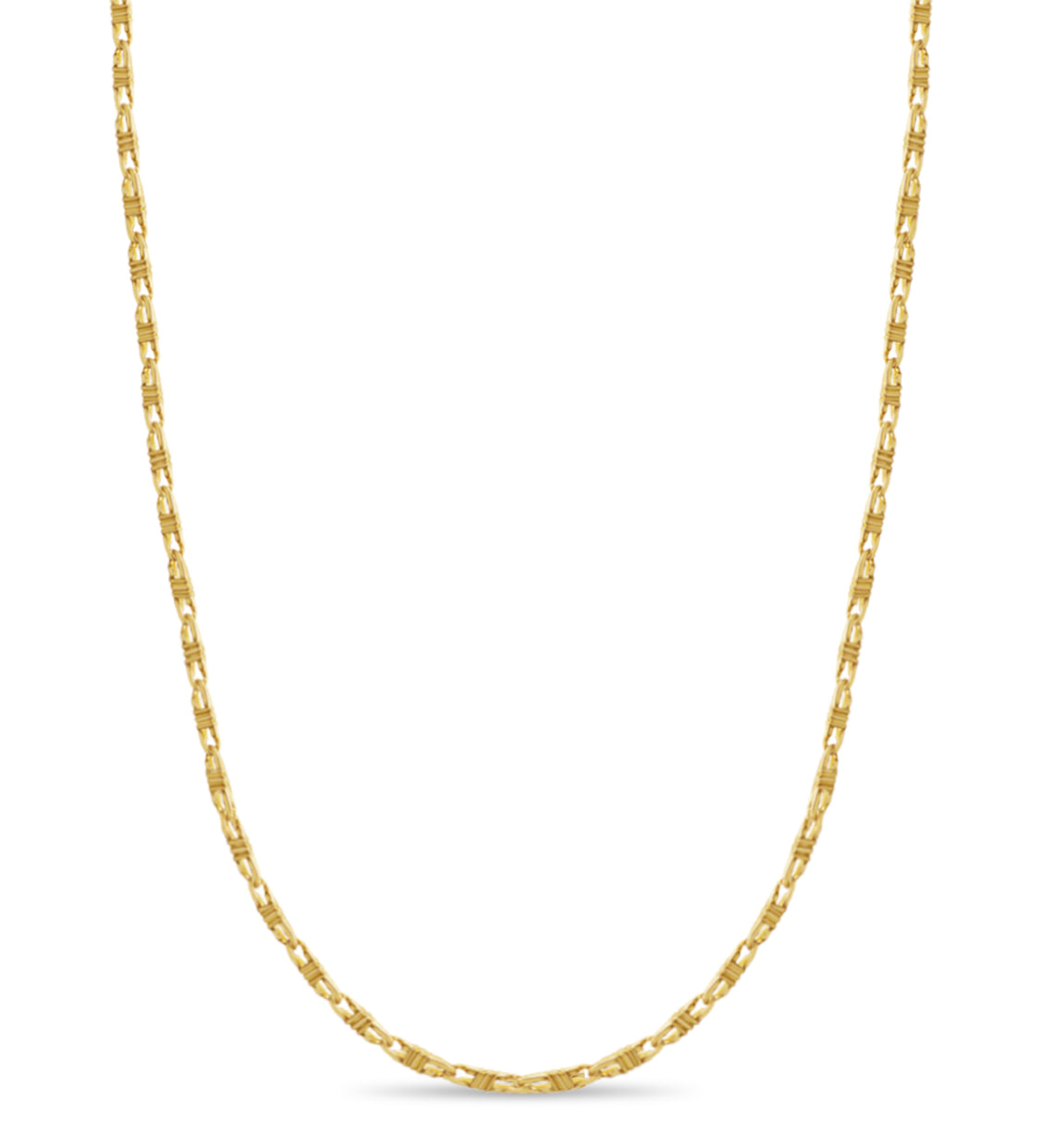 Anchor Mariner Solid Gold Handmade Necklace , 6mm, 16-30 Inch