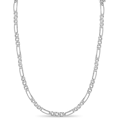 Figaro Solid Gold Handmade Necklace , 5mm, 16-30 Inch