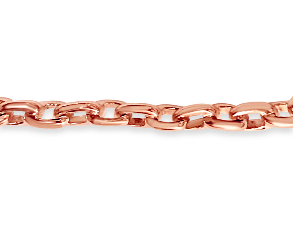 Fancy Rolo Solid Gold Handmade Bracelet , 8mm, 6.5-10 Inch