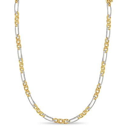 18k Solid Yellow Gold Handmade 5mm Figaro Link Necklace, 30", Approx 56g