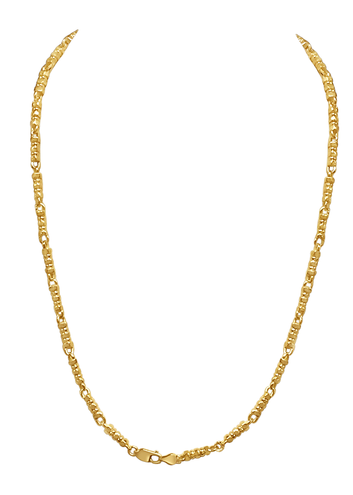 Bead Solid Gold Handmade Necklace , 5mm, 16-30 Inch