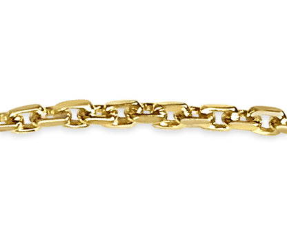 Fancy Rolo Solid Gold Handmade Bracelet , 7mm, 6.5-10 Inch