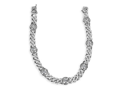 Curb Solid Gold Handmade Bracelet , 8mm, 6.5-10 Inch