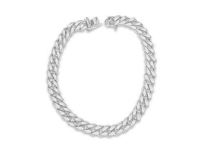 Curb Solid Gold Handmade Bracelet , 7mm, 6.5-10 Inch