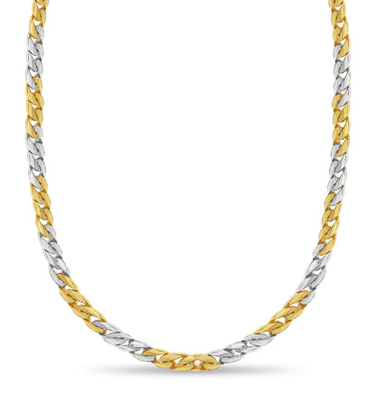 Curb Solid Gold Handmade Necklace , 13mm, 16-30 Inch