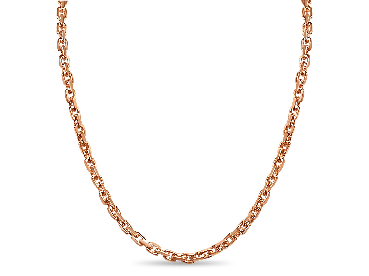 Fancy Rolo Solid Gold Handmade Necklace , 7mm, 16-30 Inch