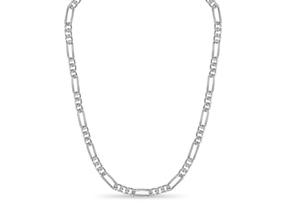 Figaro Solid Gold Handmade Necklace , 8mm, 16-30 Inch