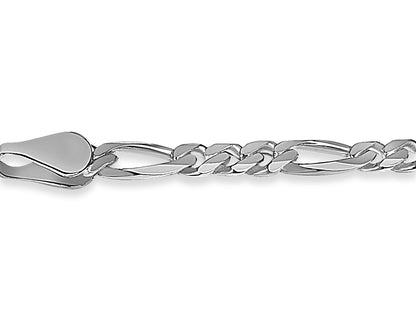 Figaro Solid Gold Handmade Necklace , 5mm, 16-30 Inch