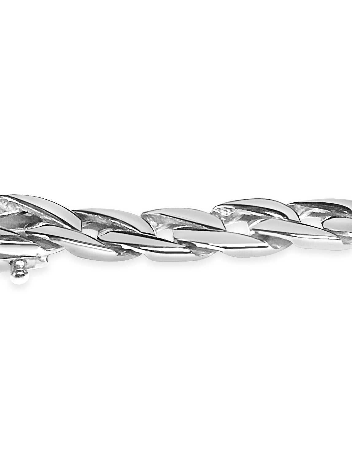 Curb Solid Gold Handmade Bracelet , 7mm, 6.5-10 Inch