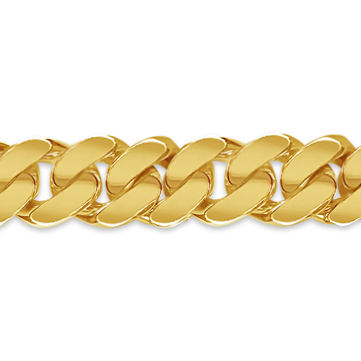 Miami Cuban Solid Gold Handmade Bracelet , 13mm, 6.5-10 Inch