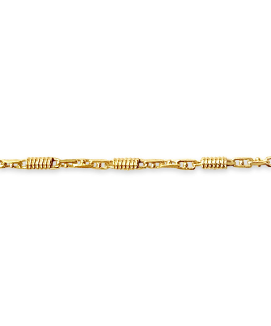 Spiral Tube Solid Gold Handmade Bracelet , 5mm, 6.5-10 Inch