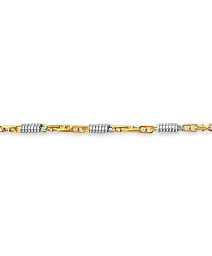 Spiral Tube Solid Gold Handmade Bracelet , 5mm, 6.5-10 Inch