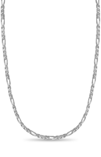 Figaro Solid Gold Handmade Necklace , 5mm, 16-30 Inch
