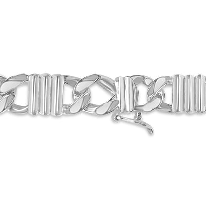 Curb Solid Gold Handmade Bracelet , 9mm, 6.5-10 Inch