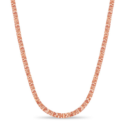 Nugget Solid Gold Handmade Necklace , 6mm, 16-30 Inch