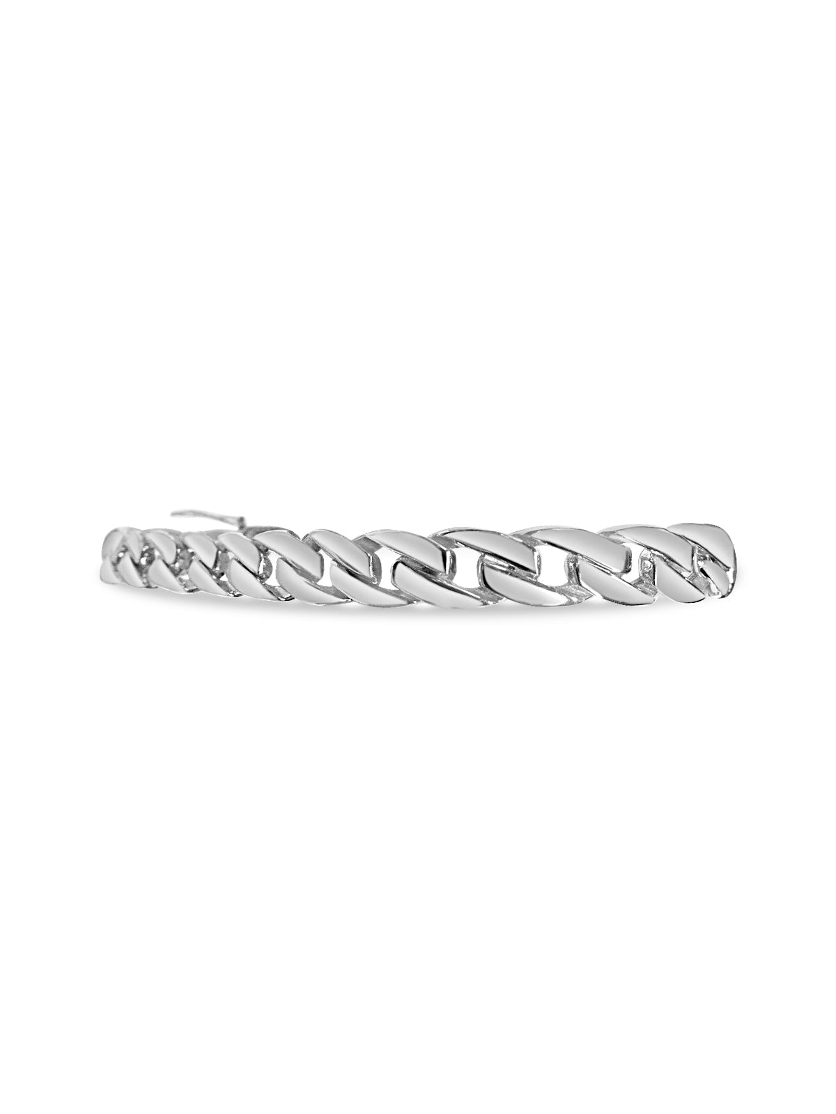 Curb Solid Gold Handmade Bracelet , 7mm, 6.5-10 Inch
