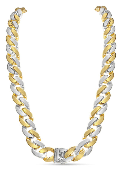 Miami Cuban Solid Gold Handmade Necklace , 16mm, 16-30 Inch