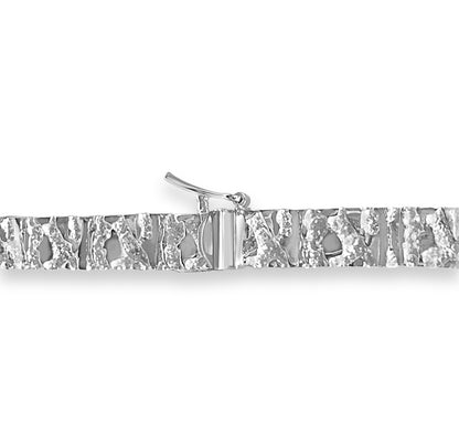 Nugget Solid Gold Handmade Bracelet , 6mm, 6.5-10 Inch