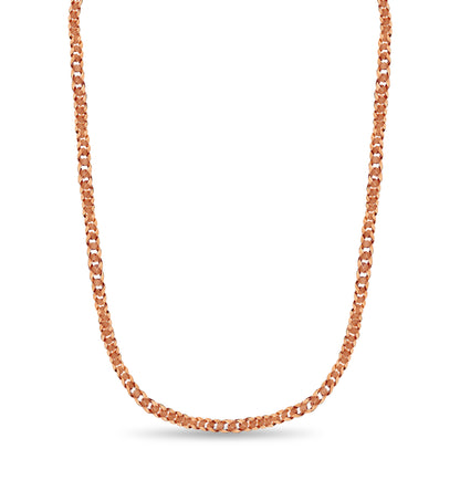 Curb Solid Gold Handmade Necklace , 15mm, 16-30 Inch