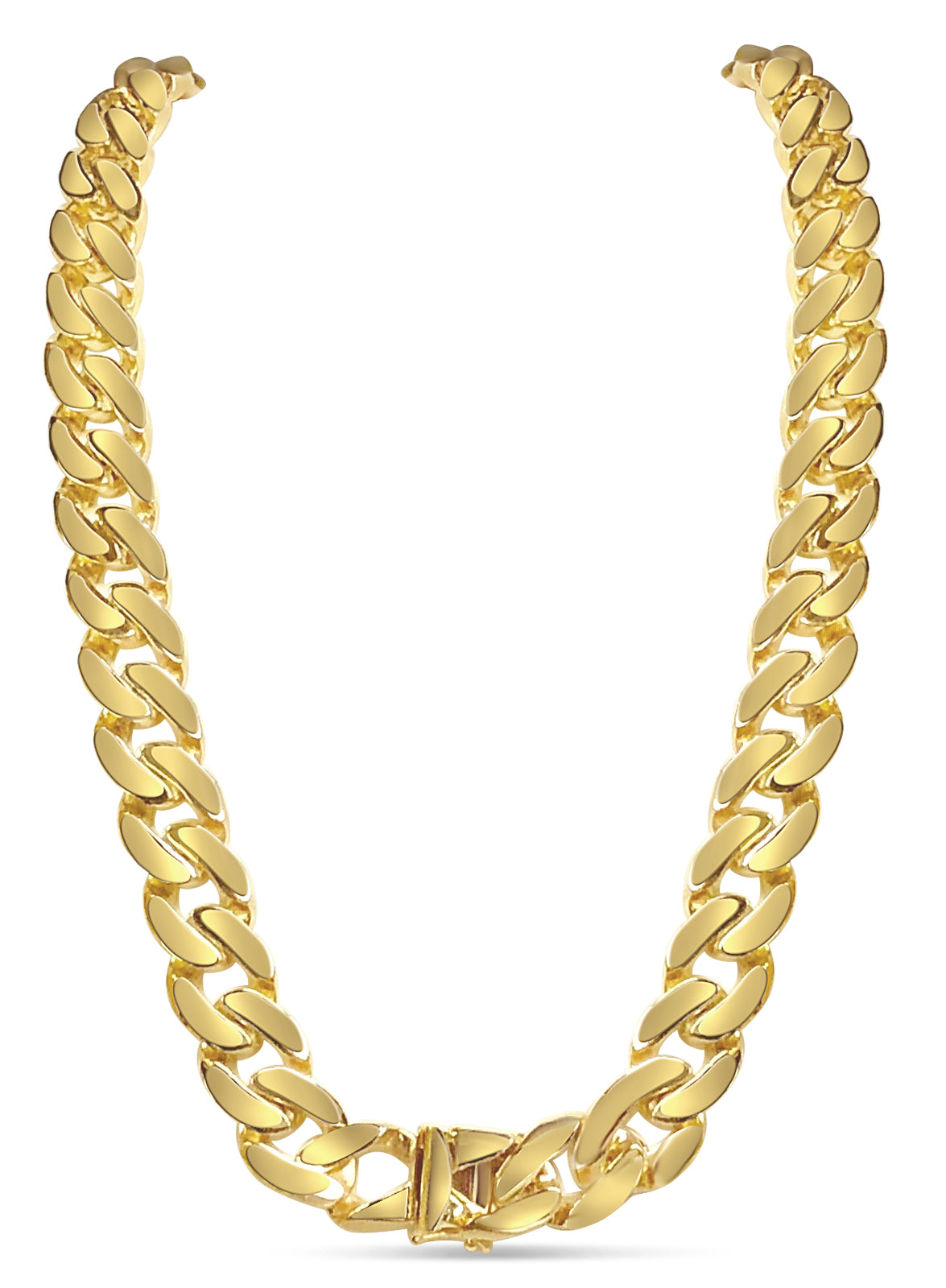 Miami Cuban Solid Gold Handmade Necklace , 16mm, 16-30 Inch