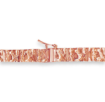 Nugget Solid Gold Handmade Bracelet , 6mm, 6.5-10 Inch