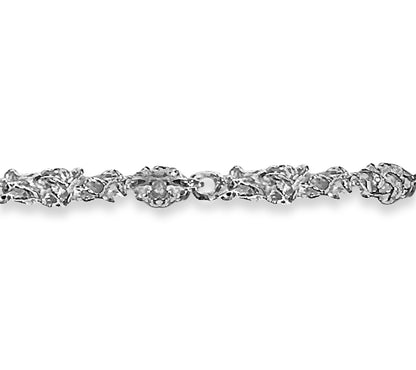 Nugget Solid Gold Handmade Bracelet , 5mm, 6.5-10 Inch
