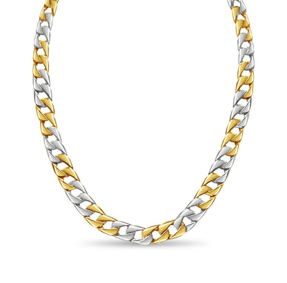 Curb Solid Gold Handmade Necklace , 9mm, 16-30 Inch