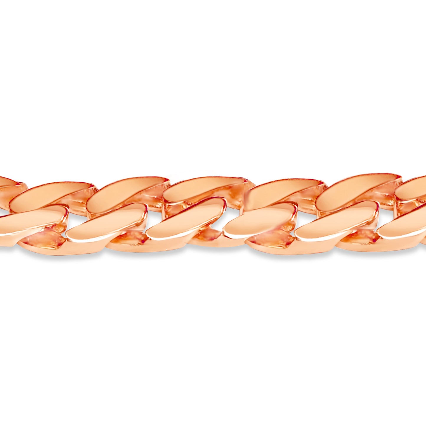 Curb Solid Gold Handmade Bracelet , 16mm, 6.5-10 Inch