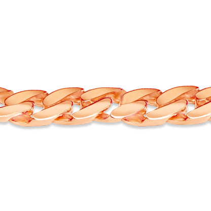 Curb Solid Gold Handmade Bracelet , 16mm, 6.5-10 Inch