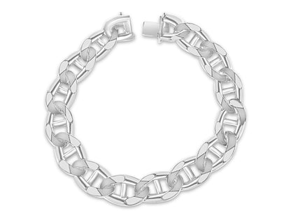 Mariner Solid Gold Handmade Bracelet , 15mm, 6.5-10 Inch