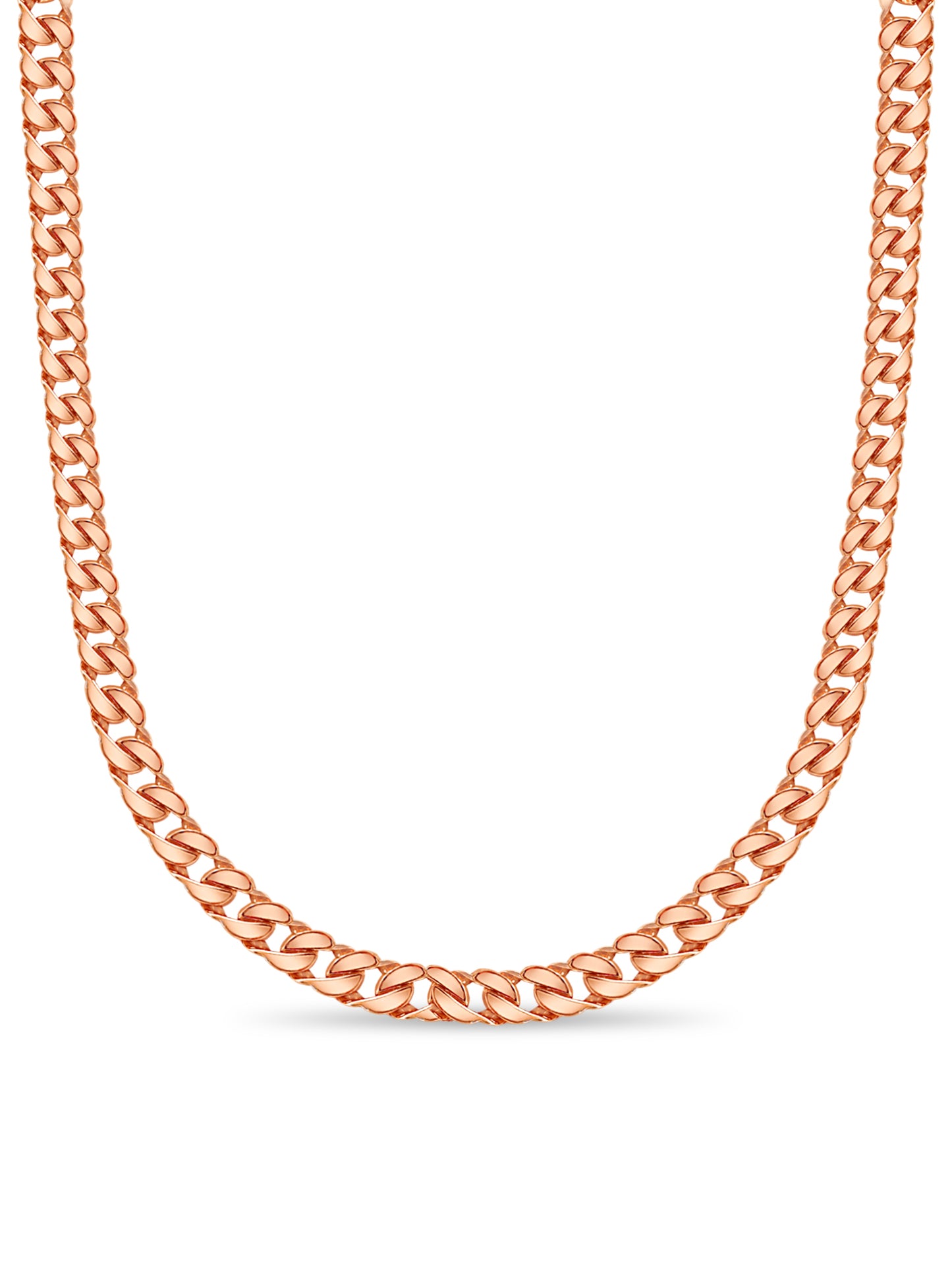 Curb Solid Gold Handmade Necklace , 20mm, 16-30 Inch