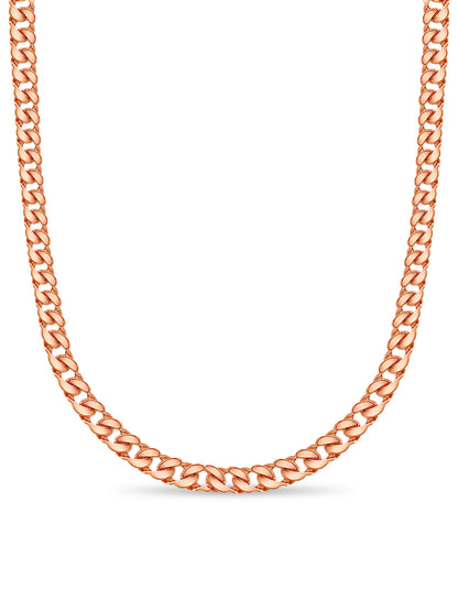 Curb Solid Gold Handmade Necklace , 20mm, 16-30 Inch