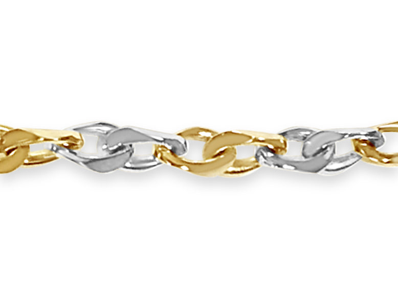 Anchor Mariner Solid Gold Handmade Bracelet , 7mm, 6.5-10 Inch