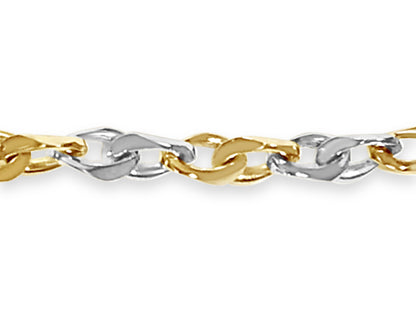 Anchor Mariner Solid Gold Handmade Bracelet , 7mm, 6.5-10 Inch