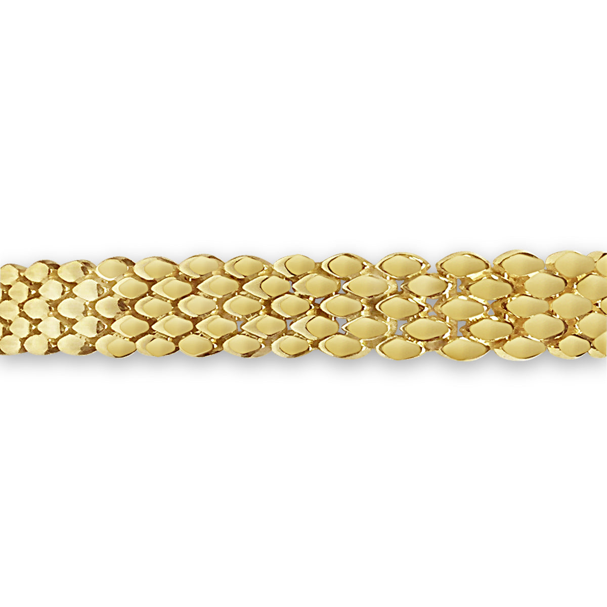 Panther Solid Gold Handmade Bracelet , 12mm, 6.5-10 Inch