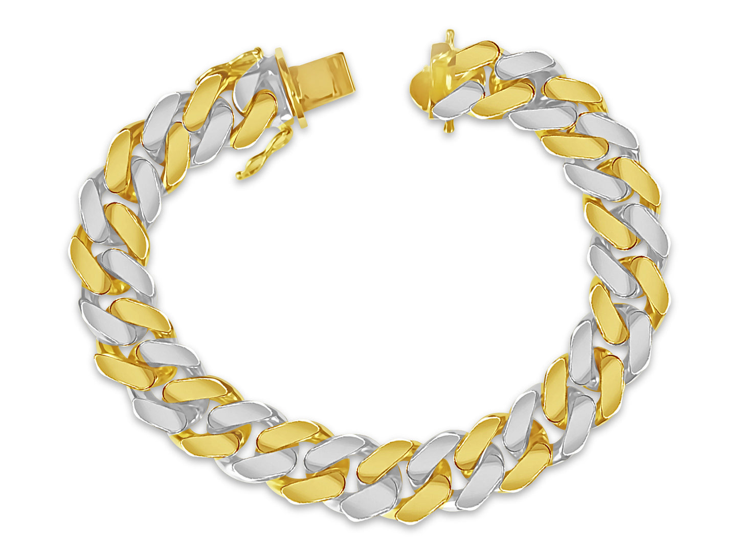 Miami Cuban Solid Gold Handmade Bracelet , 12mm, 6.5-10 Inch