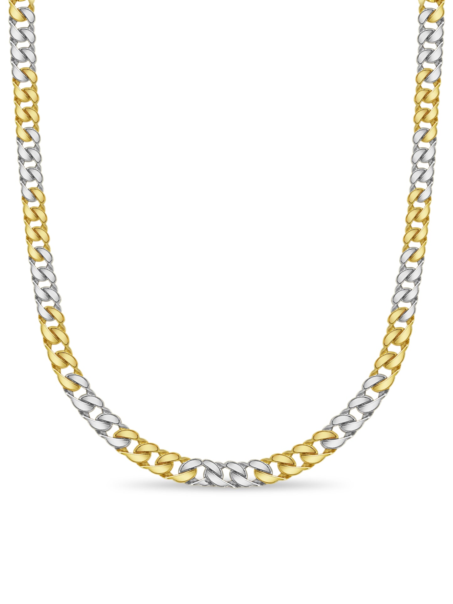 Curb Solid Gold Handmade Necklace , 20mm, 16-30 Inch