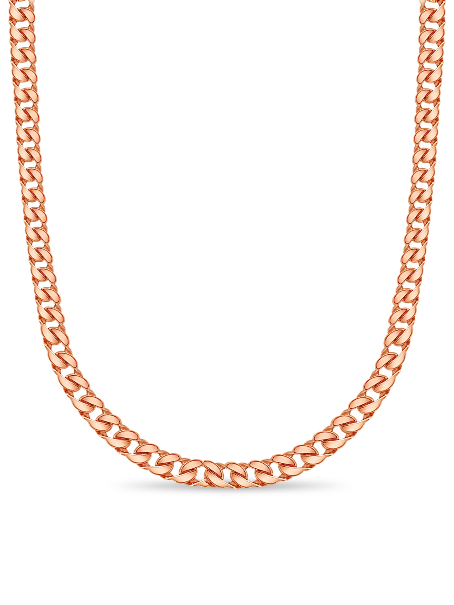 Curb Solid Gold Handmade Necklace , 20mm, 16-30 Inch