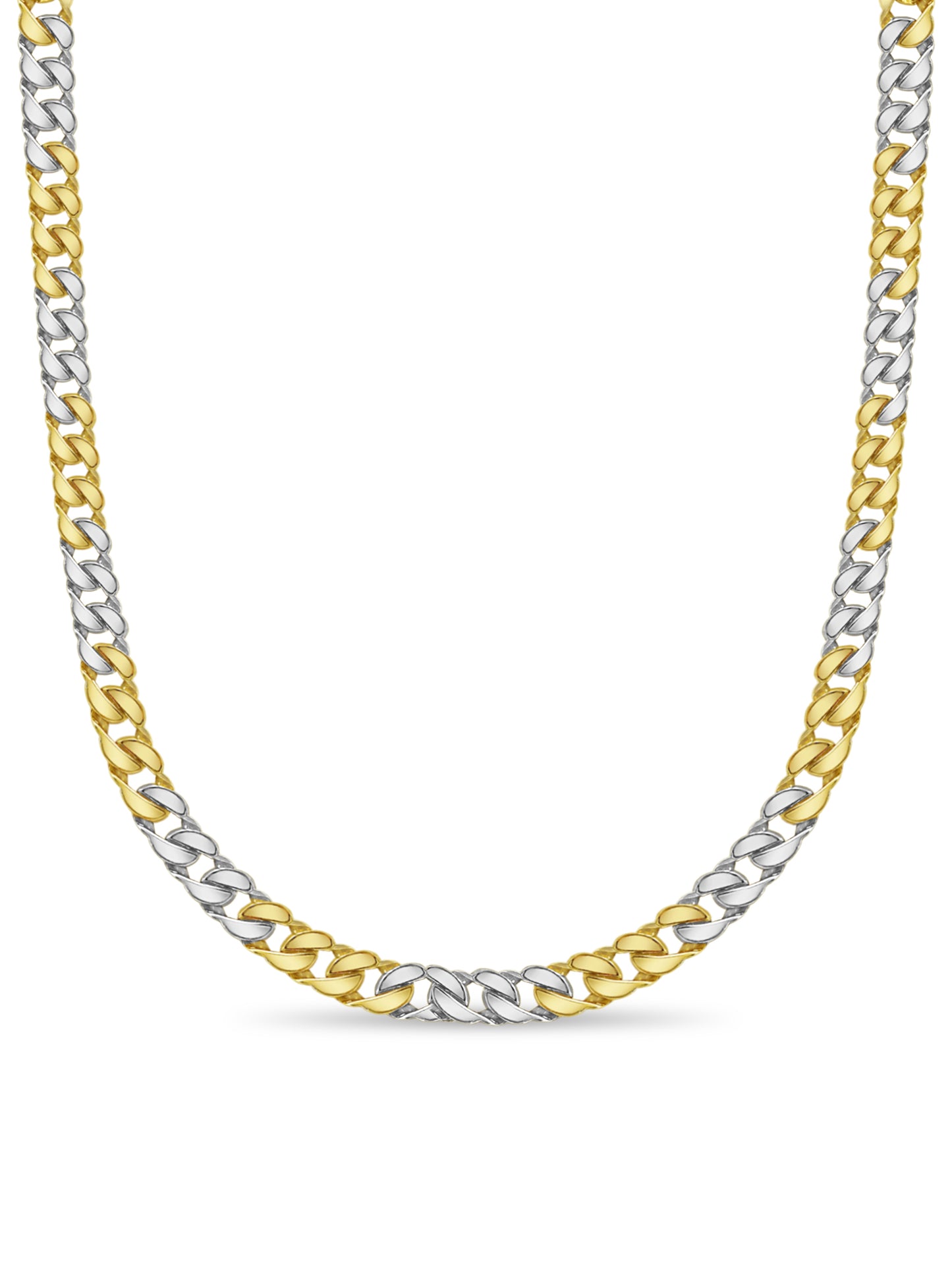 Curb Solid Gold Handmade Necklace , 20mm, 16-30 Inch