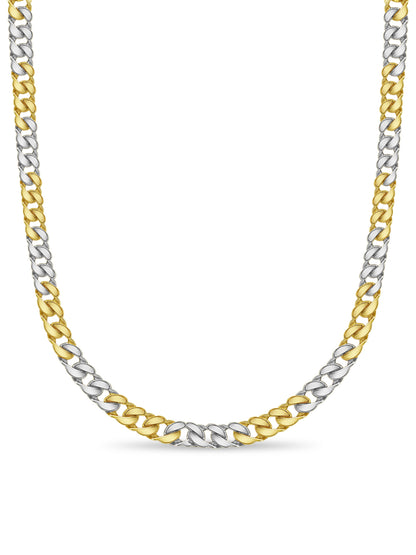 Curb Solid Gold Handmade Necklace , 20mm, 16-30 Inch