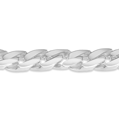 Curb Solid Gold Handmade Bracelet , 16mm, 6.5-10 Inch