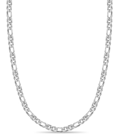 Figaro Solid Gold Handmade Necklace , 18mm, 16-30 Inch