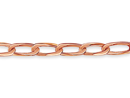 Flat Solid Gold Handmade Necklace , 9mm, 16-30 Inch