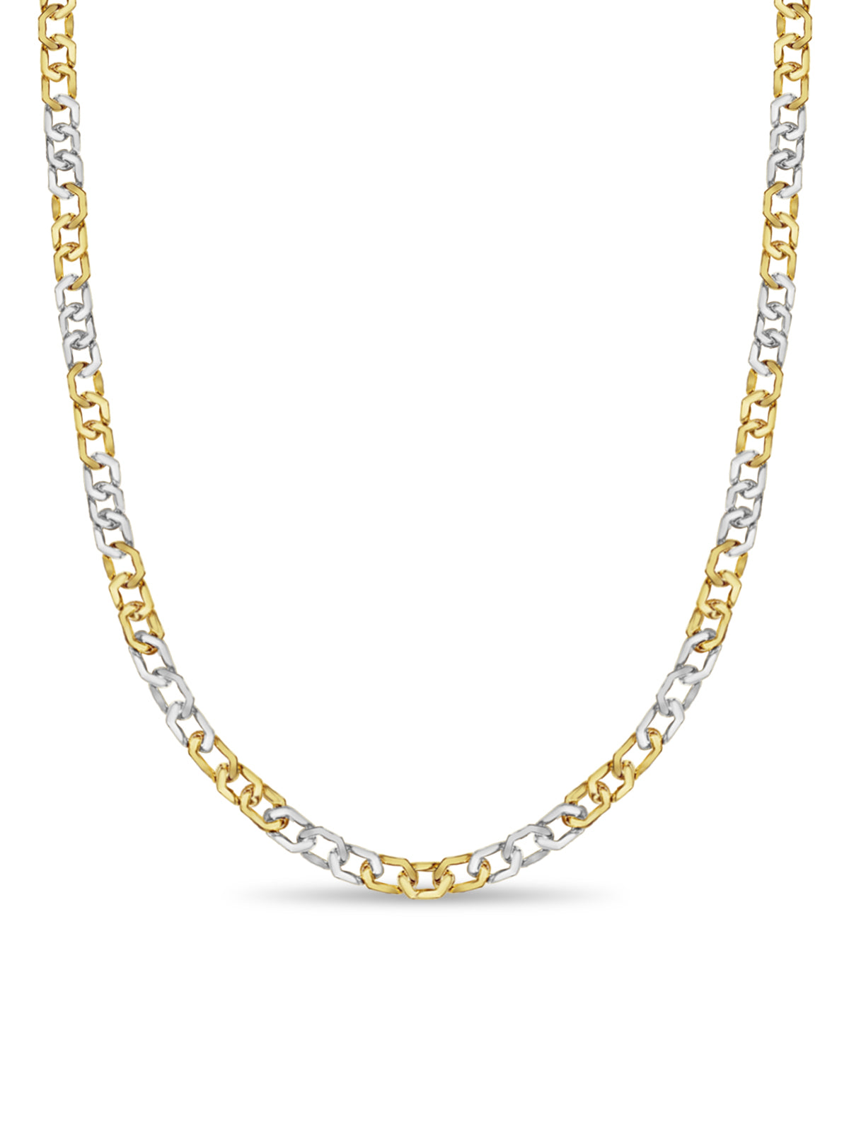 Curb Solid Gold Handmade Necklace , 11mm, 16-30 Inch