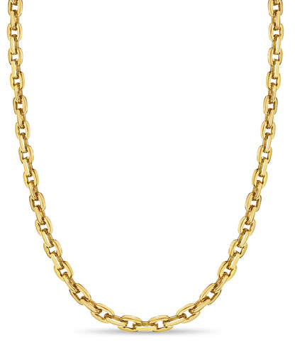 Fancy Rolo Solid Gold Handmade Necklace , 8mm, 16-30 Inch